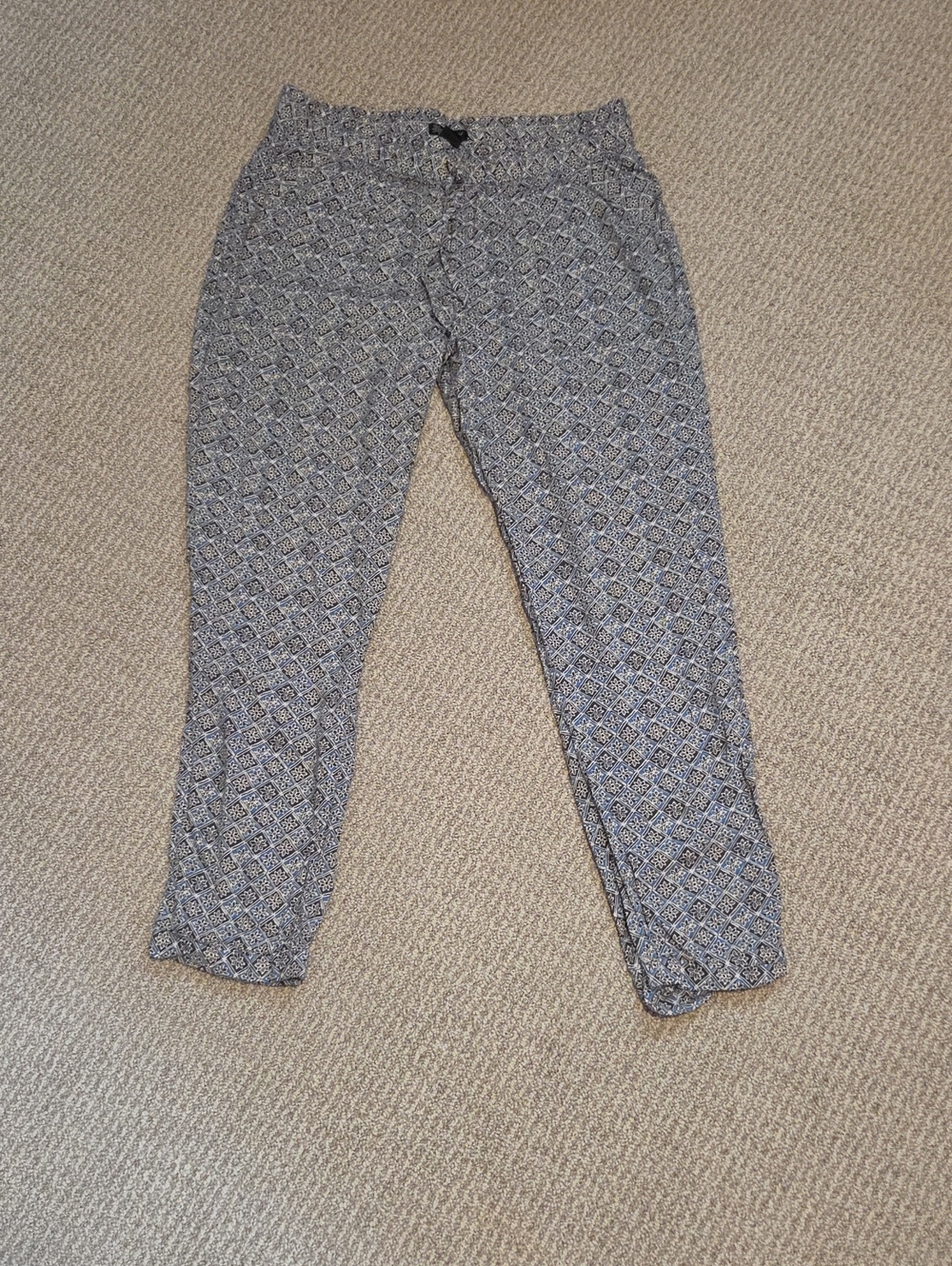 Patterned Blue Gray Lucky Brand Live In  Love Skinny Pants